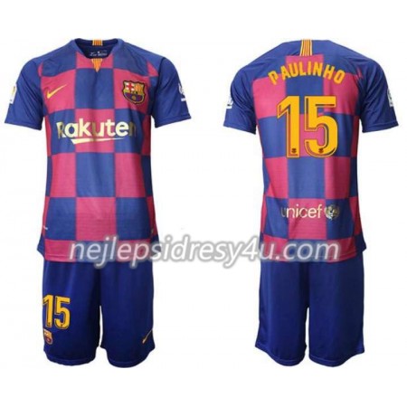 Fotbalový Dres FC Barcelona Paulinho 15 Dětské Domácí 2019/20